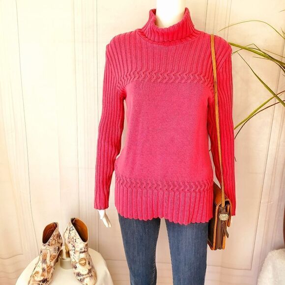 Coldwater Creek chunky knit 100% cotton sweater - Picture 1 of 6